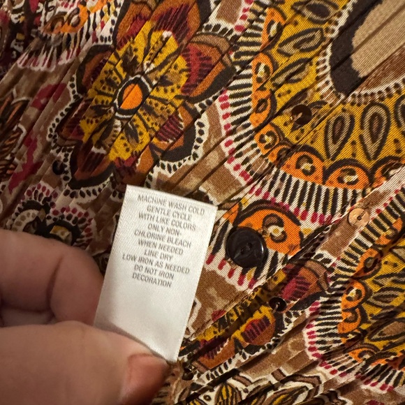 GORGEOUS FALL COLORS TOP/BLOUSE PLUS SIZE: 2X #E - Picture 7 of 8